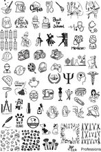 Apipila: "Professions" Stamping Plate *OVERSTOCK*