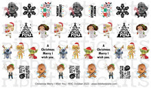 Ribbits Stickits: "Christmas Merry" Waterslide Decals OVERSTOCK