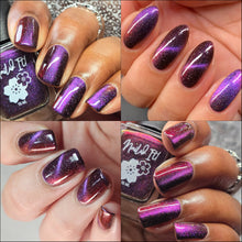 "Tonight We Fly" has a black to red shifting base with a purple to pink magnetic effect and holo flakies.

15ml Bottle