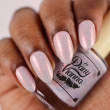 By Dany Vianna continues their 'Fruits Basket' series with a polish inspired by Hatori Sohma!

"Spring Will Come Again" has a sheer white crelly base, with pink aurora shimmer, white irregular glitters and light blue holographic reflective glitter.