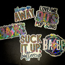 Golly Oodelally Designs "Love Me Like a 90's Pop Song" Large Sticker Set