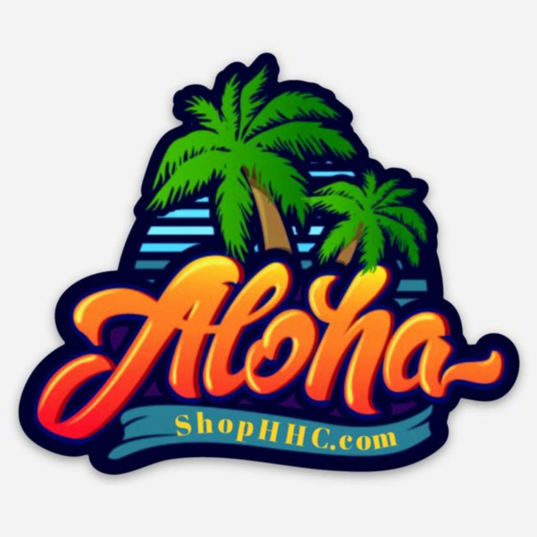 HHC Aloha Sticker with Palm Trees