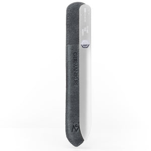 "File Away Your Worries" Germanikure Mantra Nail File and Suede Sleeve