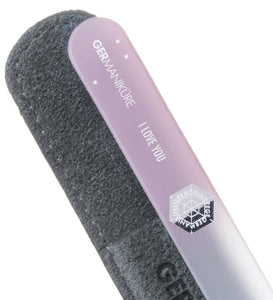 "I Love You" Germanikure Nail File and Suede Sleeve