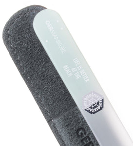 "Life Is Better At The Beach" Germanikure Mantra Nail File and Suede Sleeve