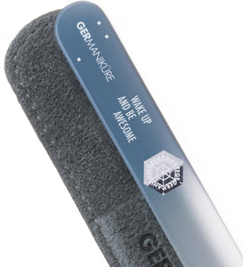 "Wake Up And Be Awesome" Germanikure Mantra Nail File and Suede Sleeve